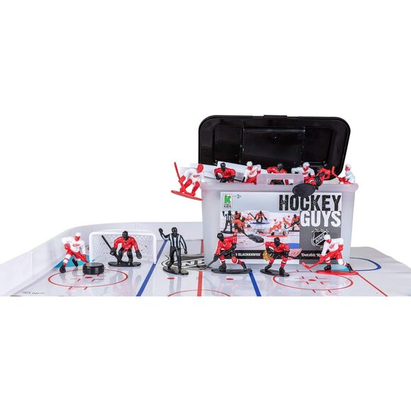 Kaskey Kids Blackhawks Red Wings NHL Hockey Guys 27 Pieces & Accessories - Picture 1 of 3